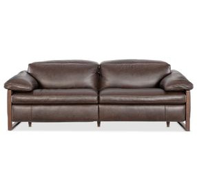 Jericho Dark Brown 89" Power Reclining Sofa with USB Charging