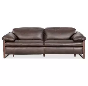 Jericho Dark Brown 89" Power Reclining Sofa with USB Charging