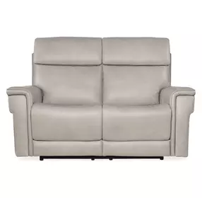 Celeste Sahara Ash Leather Zero Gravity Power Reclining 66" Loveseat With Power Headrest