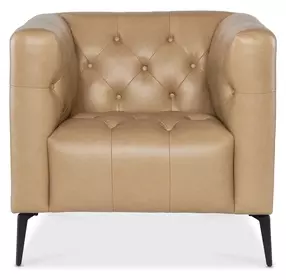 Nicolla Texas Stone Leather Stationary Chair