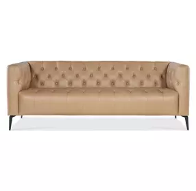 Nicolla Texas Stone Leather Stationary 84" Sofa