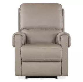 Somers Dark Taupe Power Recliner with Power Headrest