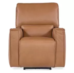 Miles Brown Leather Zero Gravity Power Recliner With Power Headrest