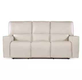 Miles Gray Leather Zero Gravity 84" Power Reclining Sofa With Power Headrest