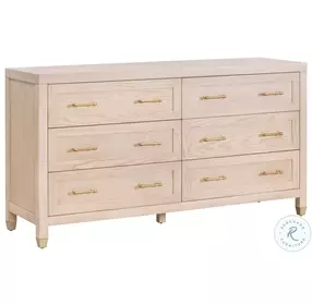 Stella Light Honey Oak 6 Drawer Double Dresser