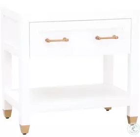 Stella Matte White 1 Drawer Nightstand