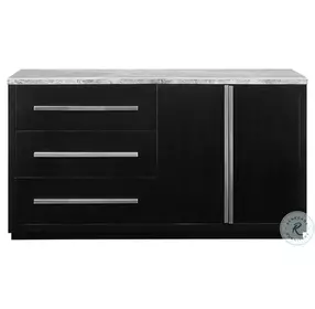 Camila Gray Marble And Ebony Credenza
