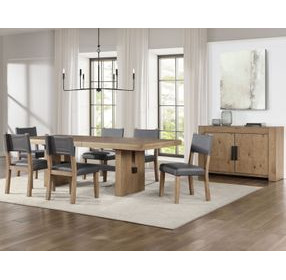 Aubrey Brown Extendable Rectangular Dining Room Set