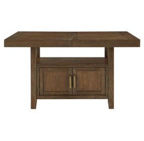 Garland Brown 80" Extendable Rectangular Counter Height Table with Storage