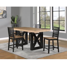 Magnolia Brown Extendable Rectangular Counter Height Dining Roon Set