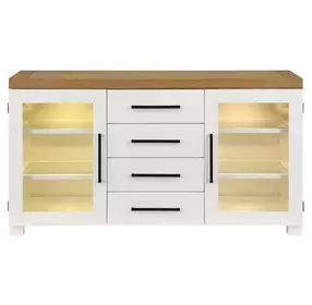 Magnolia White 2 Glass Door Server