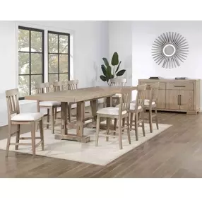 Napa Brown 72" Extendable Rectangular Counter Height Dining Room Set