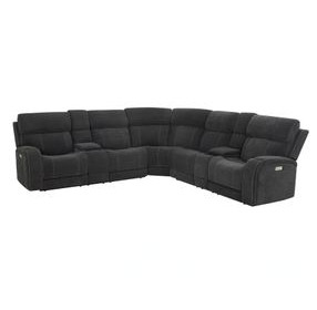 Seattle Gray 3 Piece Modular Dual Power Reclining Sectional with USB Charging