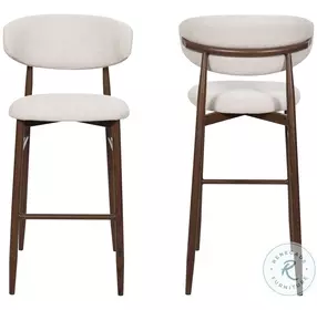 Royce Beige Bar Stool Set Of 2