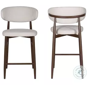 Royce Beige Counter Height Stool Set Of 2