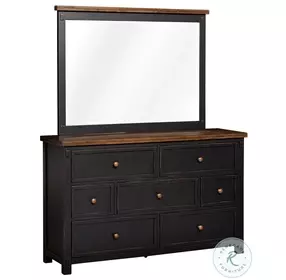 Stormy Ridge Chicory Black Dresser with Mirror