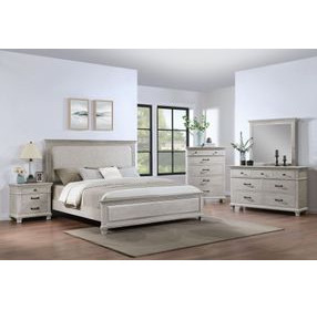 Silver Sands Gray Upholstered Panel Bedroom Set