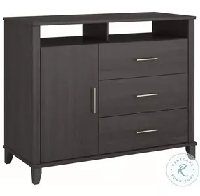 Somerset Storm Gray Storage 3 Drawer TV Stand