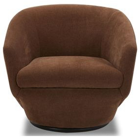 The Twist Elise Rust Accent Swivel Chair