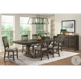 Sullivan Brushed Charcoal Extendable Counter Height Dining Room Set