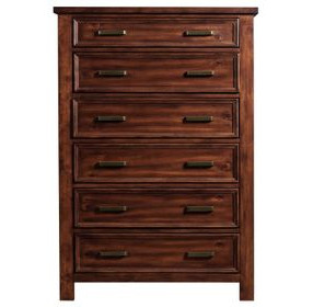 Damen Rich Cherry 6 Drawer Chest