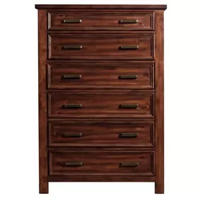Damen Rich Cherry 6 Drawer Chest