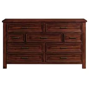 Damen Rich Cherry 9 Drawer Dresser