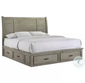 Damen Drift Grey King Storage Platform Bed