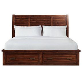 Damen Rich Cherry King Storage Panel Bed