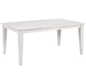 Summer Winds II White and Gray 78" Rectangular Extendable Leg Dining Table