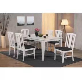 Summer Winds II White and Gray Rectangular Extendable Dining Room Set