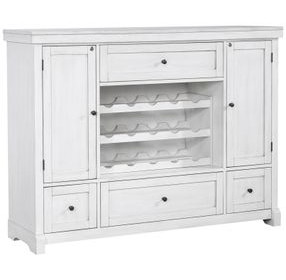 Summer Winds II White and Gray 3 Shelves Spirit Cabinet