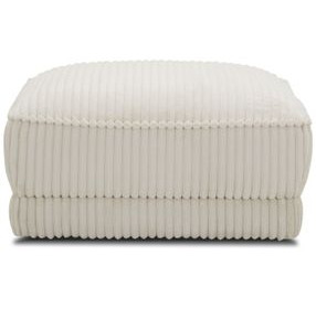 Utopia Mega Ivory Ottoman with Casters