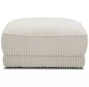 Utopia Mega Ivory Ottoman with Casters