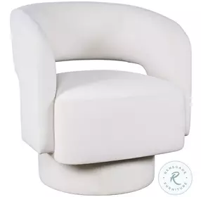 Sutton Natural Upholstered Swivel Accent Chair