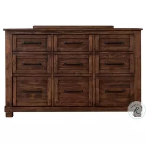 Sun Valley Rustic Timber 9 Drawer Dresser