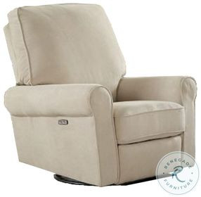 Savannah Ivory Power Glider Recliner with USB Port