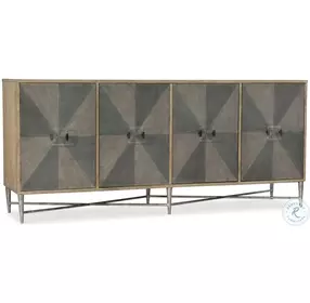 Sorelle Natural And Gray Four Door Credenza