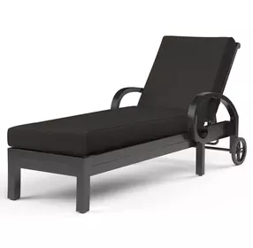 Monterey Spectrum Carbon 78" Outdoor Chaise Lounge with Self Welt