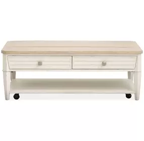 Whisperbay Sea Pearl and Driftwood Rectangular Lift Top Cocktail Table