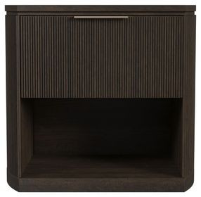 Sutton Dark Brown 1 Drawer Nightstand with LED