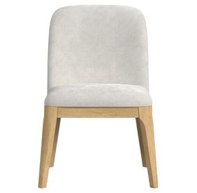 Sutton White and Natural Upholstered Dining Side Chair Set of 2