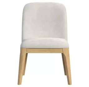 Sutton White and Natural Upholstered Dining Side Chair Set of 2