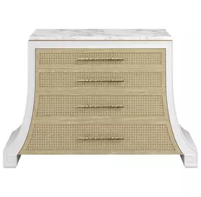 Eave Uplifting White 4 Drawer Accent Chest