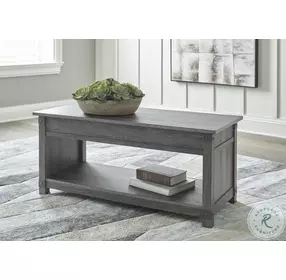 Freedan Grayish Brown Lift Top Occasional Table Set
