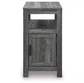 Fendenmore Brown and Gray Rectangular Chairside End Table with USB Charging