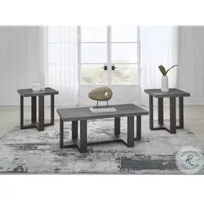 Dynnford Gray and Brown Occasional Table Set