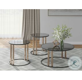 Hannerly Black And Gold Occasional Table Set
