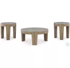 Guystone Light Brown Occasional Table Set of 3