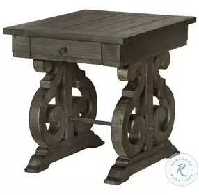 Bellamy Peppercorn Rectangular End Table